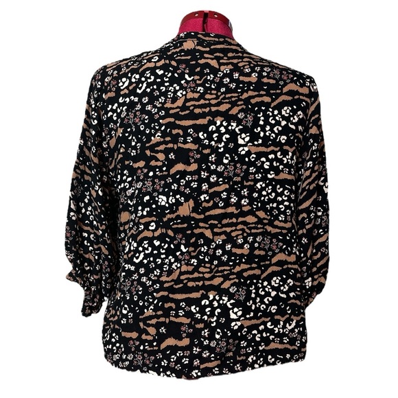 Kaffe KAerina loose fitting button down blouse 3/4 length sleeves 100% viscose - Picture 5 of 13